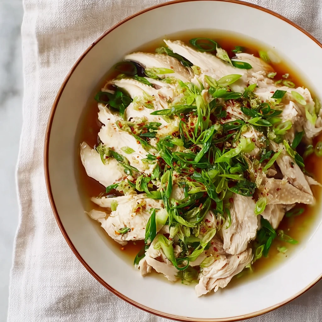 Poached Chicken with Ginger Scallion Sauce for Flavor Lovers