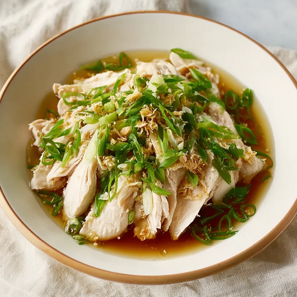 Poached Chicken Ginger Scallion Sauce Flavor Lovers