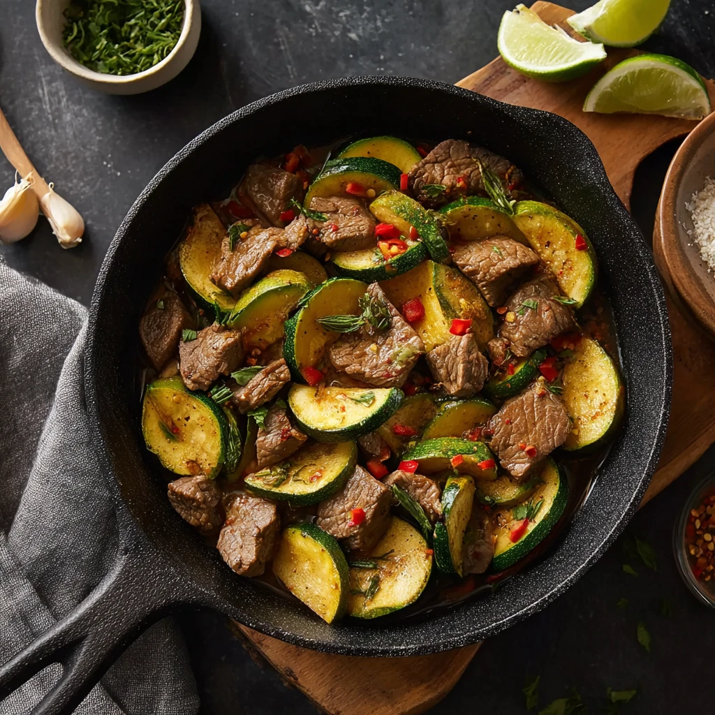 Quick Beef And Zucchini Skillet Recipe