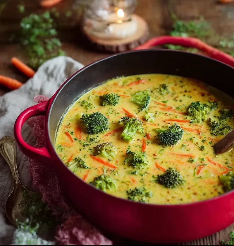 One Pot Broccoli Cheddar Soup