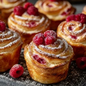 Raspberry Cream Cheese Cruffins Recipe