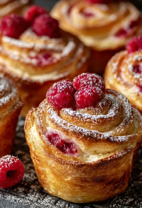 Raspberry Cream Cheese Cruffins Recipe