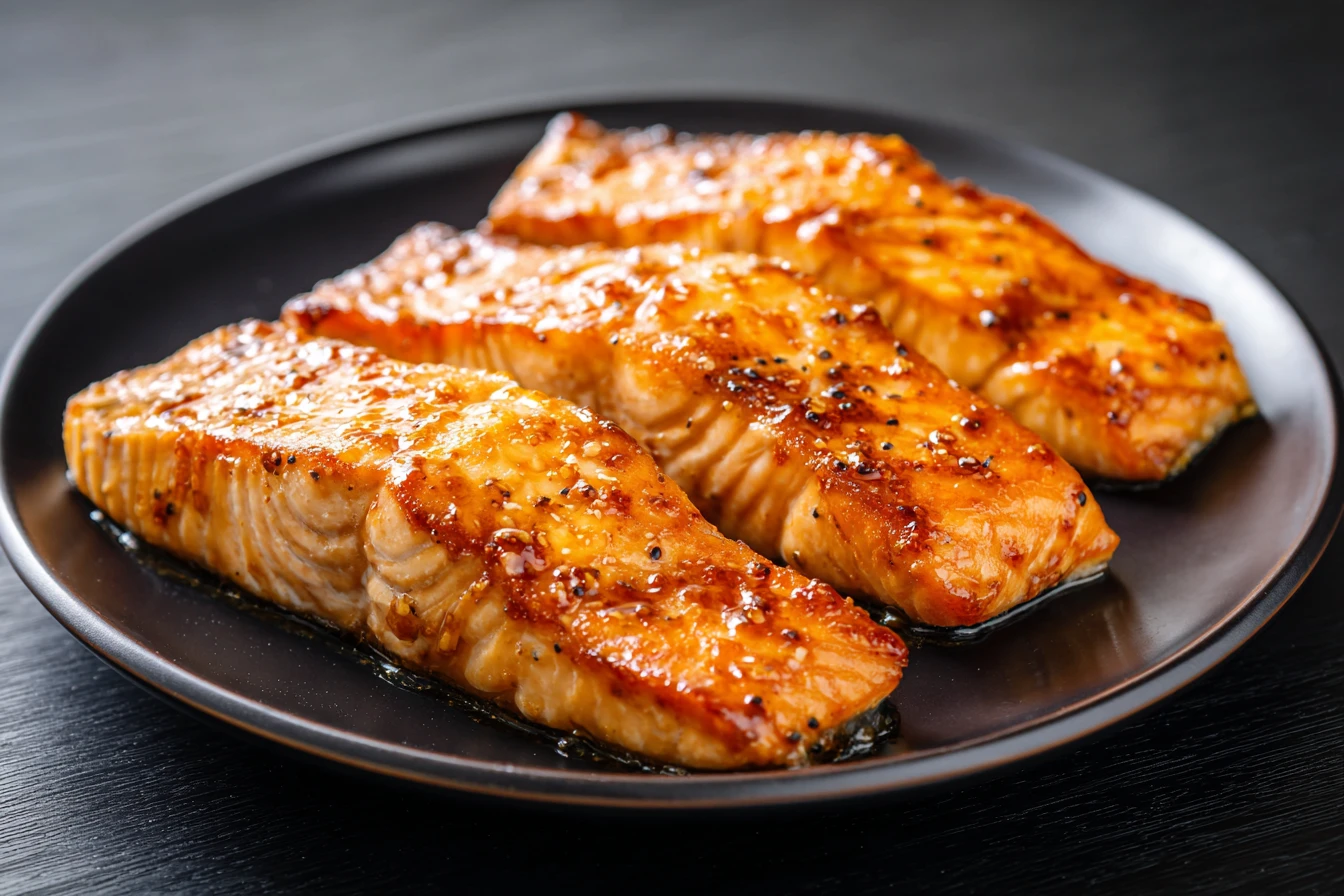 Roasted Salmon Glazed Brown Sugar Mustard