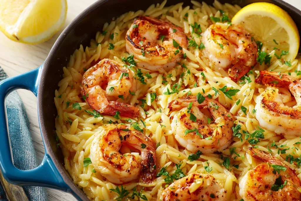Shrimp Scampi With Orzo