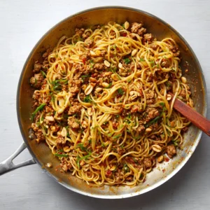 Spicy Sesame Noodles With Chicken and Peanuts
