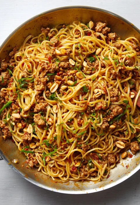 Spicy Sesame Noodles Chicken Peanuts
