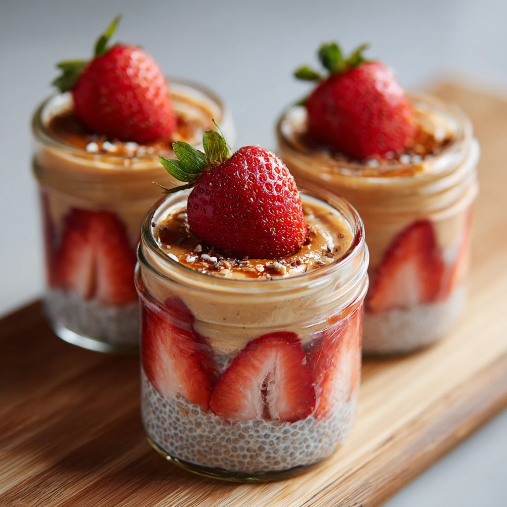 Strawberry-Peanut Butter Chia Pudding