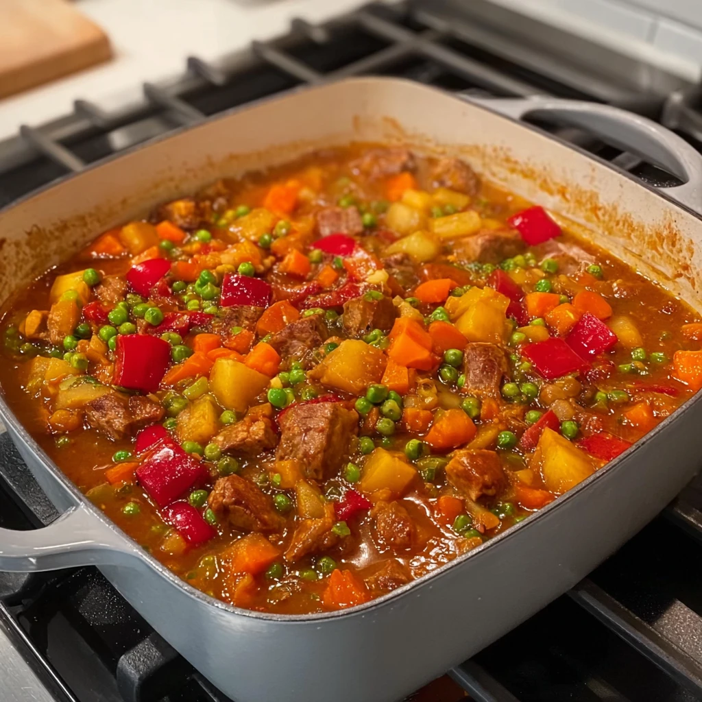 Succulent Pork Menudo Elevated with a Secret Ingredient Swap for Extra Richness and Flavor!