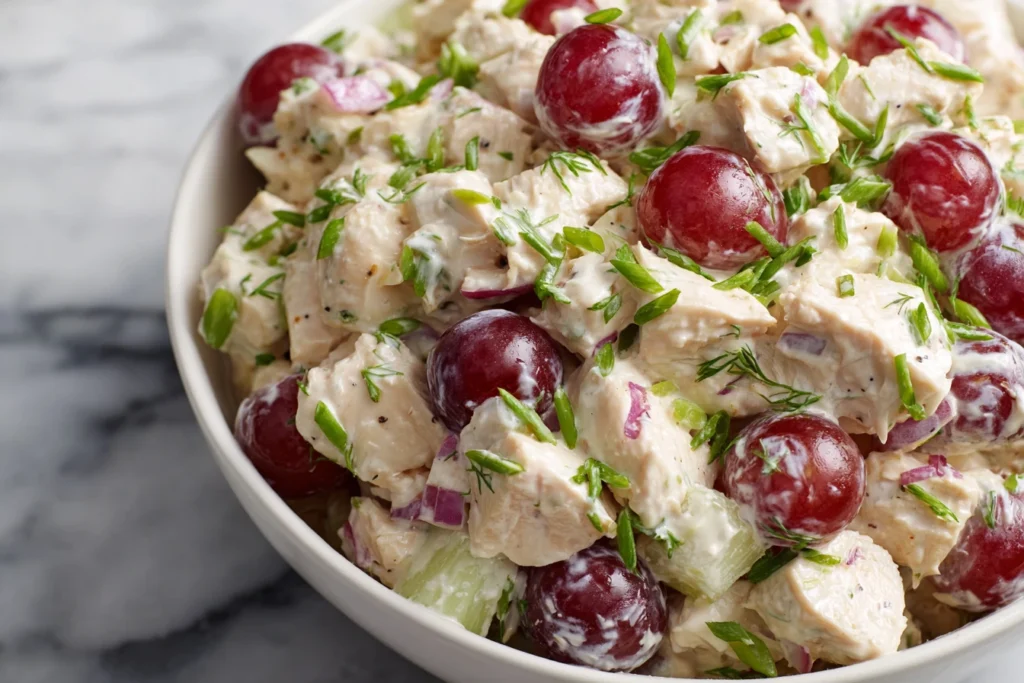 Tangy Chicken Salad with Grapes