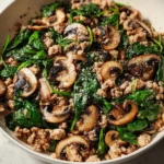 Creamy Tomato Mushroom Ravioli with Seared Steak delights!