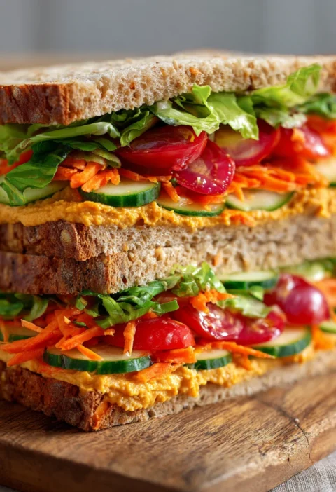 Veggie Hummus Sandwich