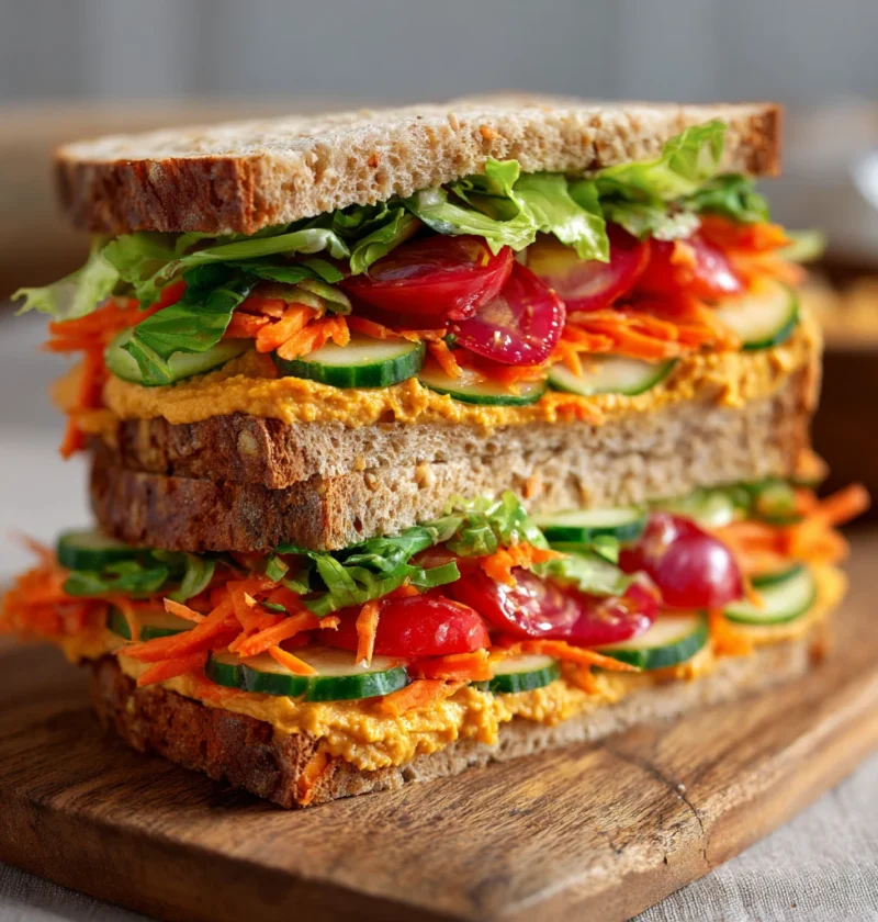 Veggie Hummus Sandwich