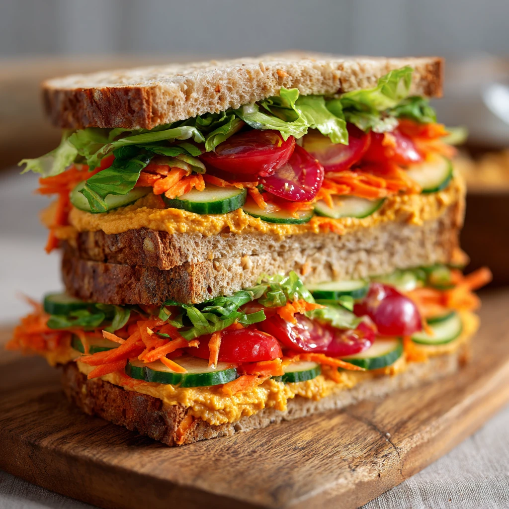 Veggie And Hummus Sandwich
