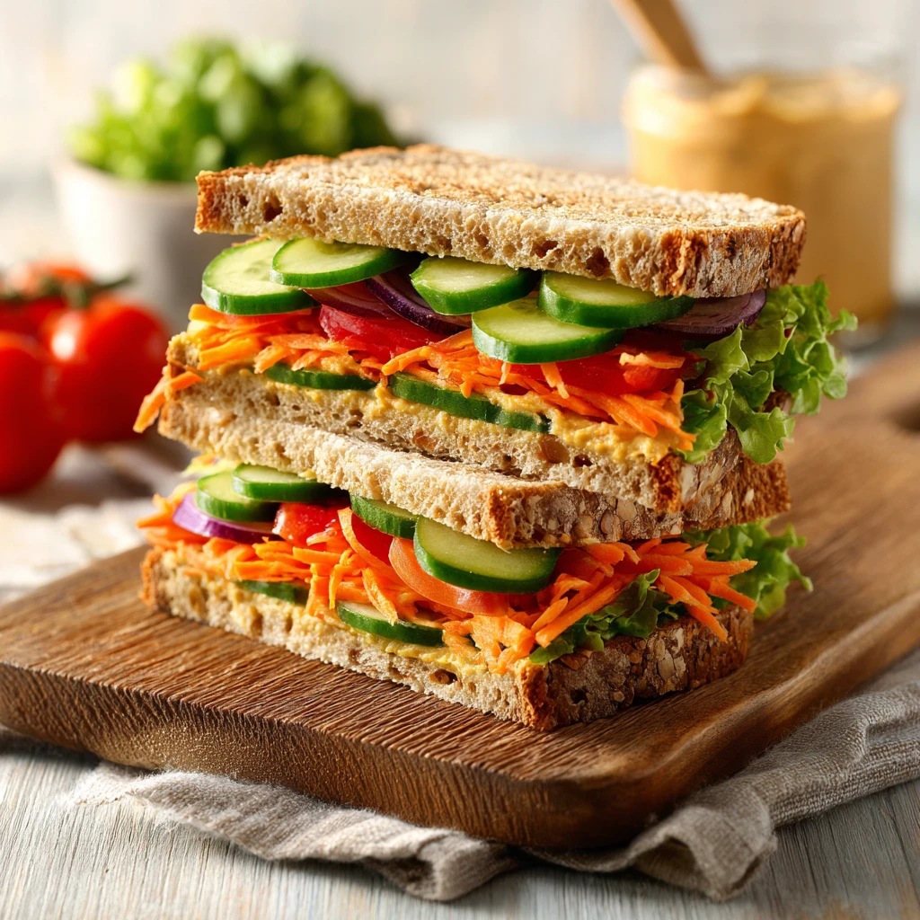 Veggie Hummus Sandwich