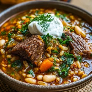 Beef Barley Persian Soup