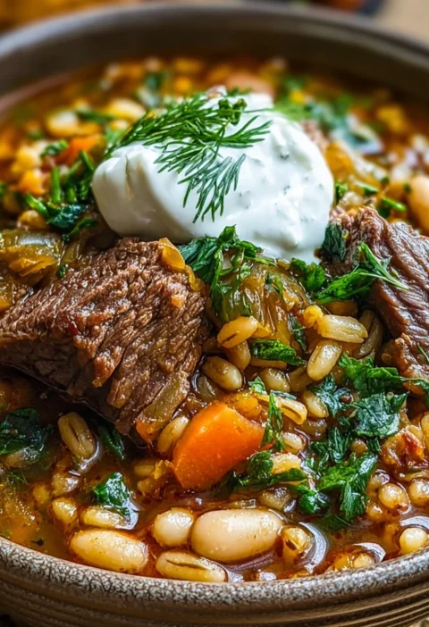 Beef Barley Persian Soup