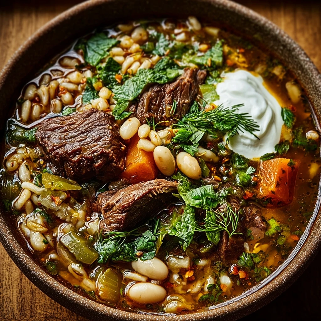 Beef Barley Persian Soup