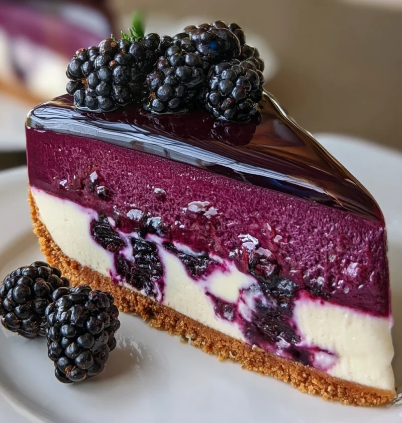 Blueberry Mousse Cheesecake Creamy Nofail Layered Dessert