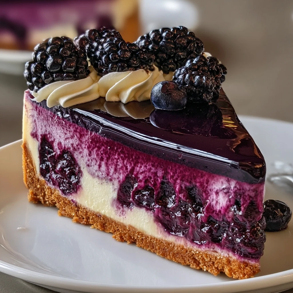 Blueberry Mousse Cheesecake Creamy Nofail Layered Dessert