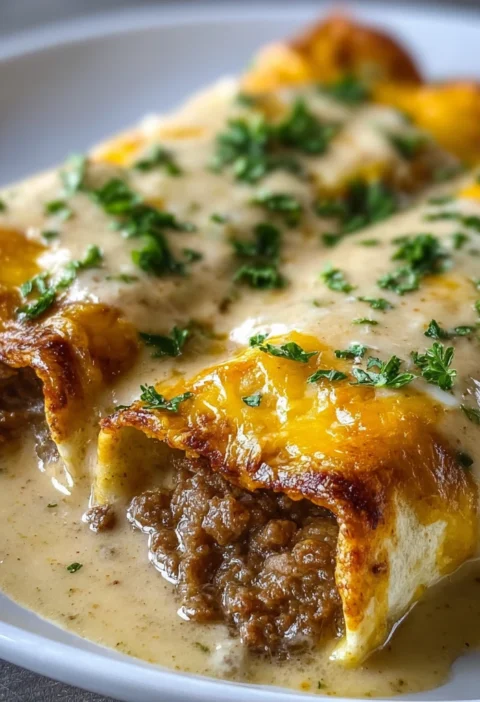 Breakfast Enchiladas Sausage Gravy Brunch Recipe