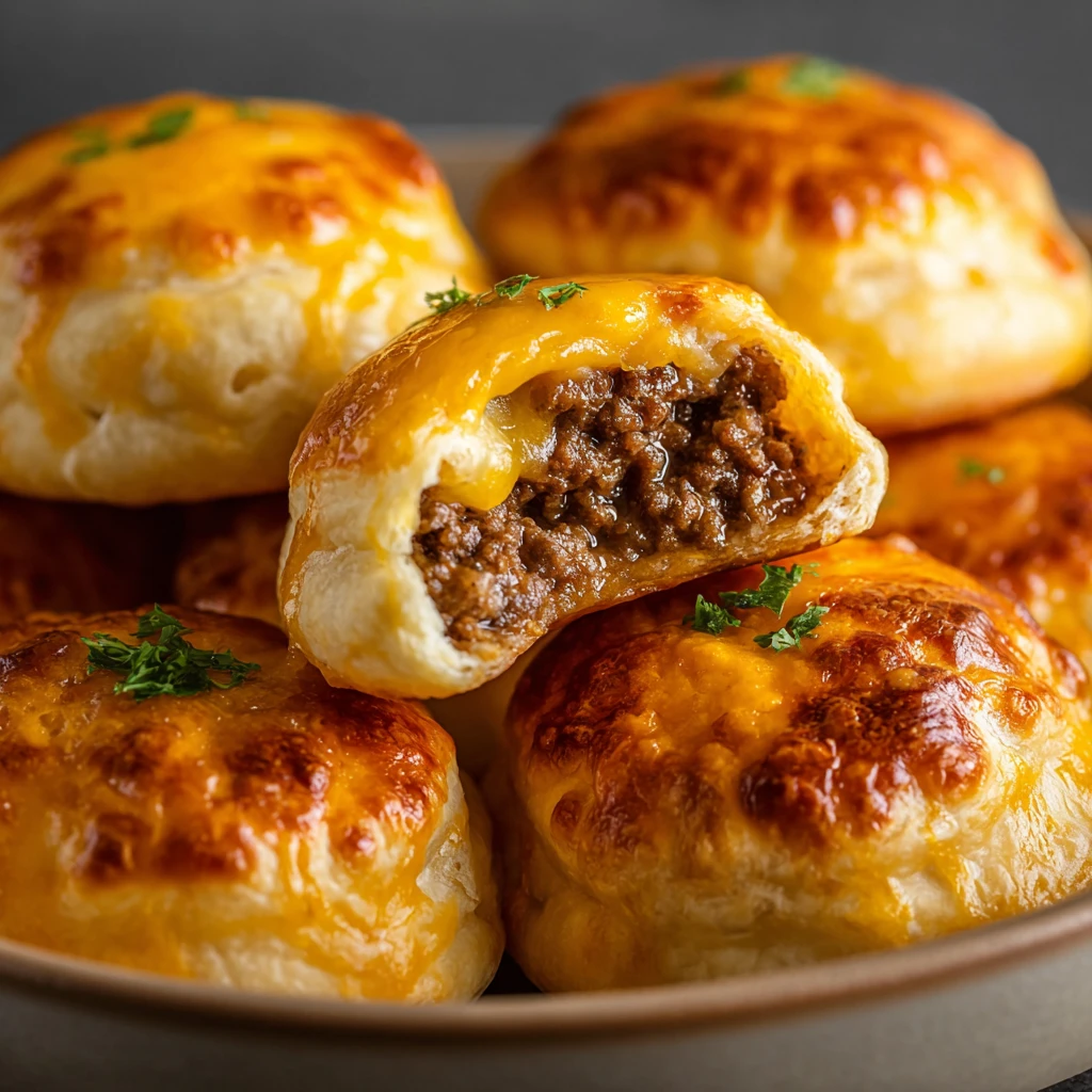 Cheesy Beef Biscuit Bombs Meaty Crowdpleasing