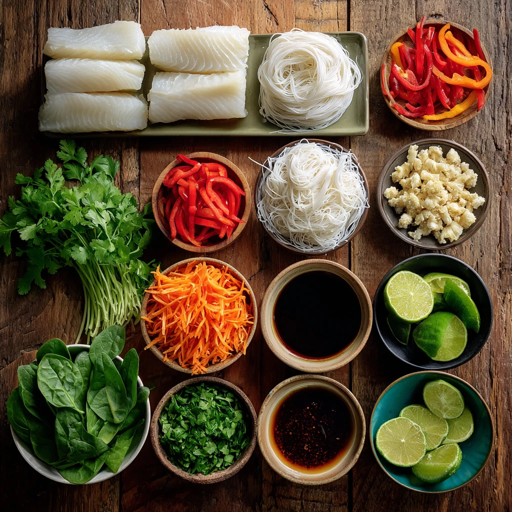 Coconut Cod Noodle Bowl