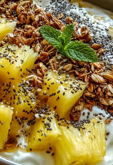 Cottage Cheese Pineapple Granola Bowl