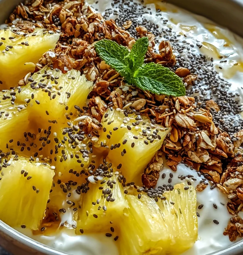 Cottage Cheese Pineapple Granola Bowl