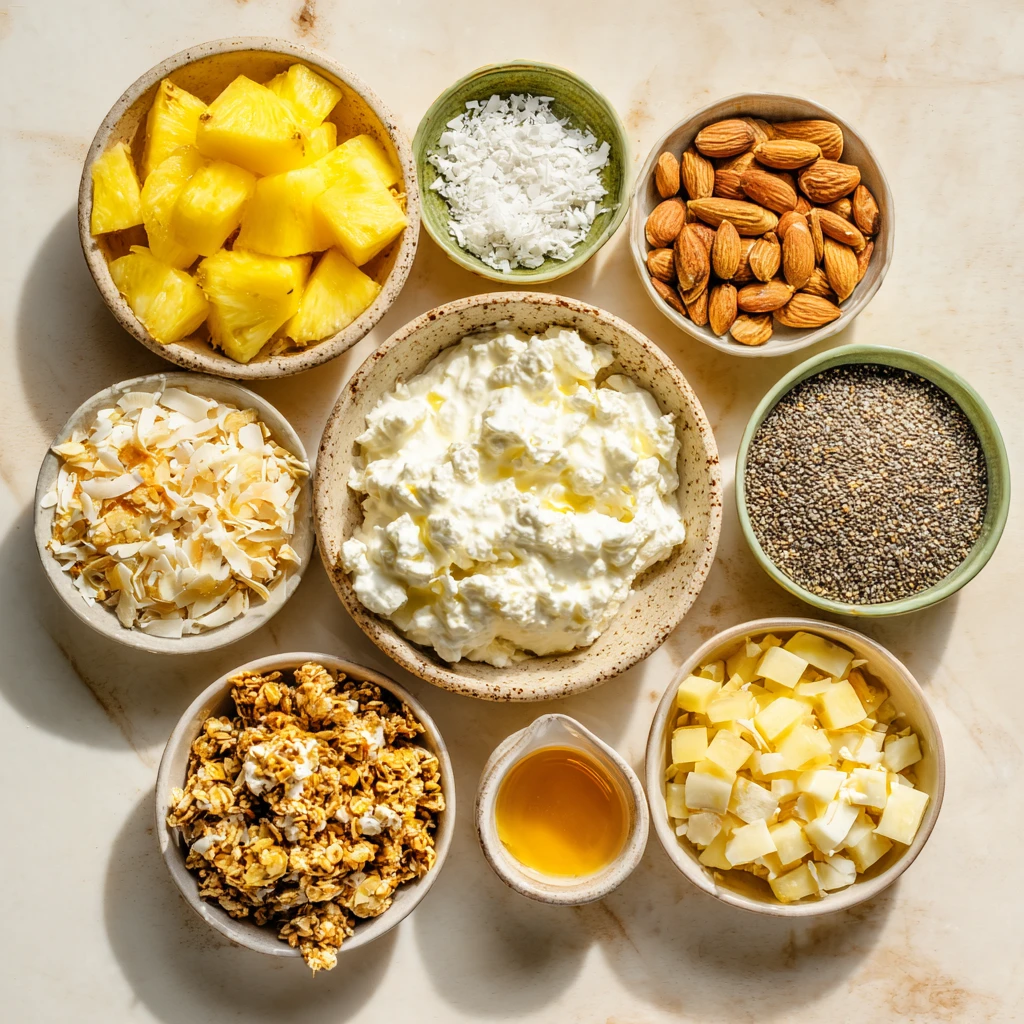 Cottage Cheese Pineapple Granola Bowl