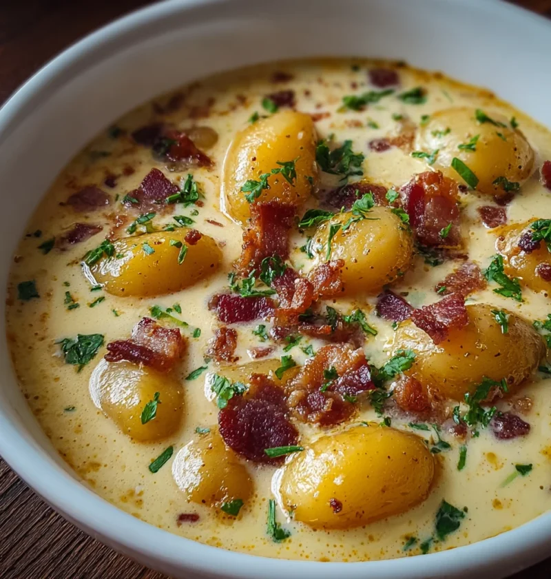 Creamy Bacon Cheddar Gnocchi Soup Warm Your Soul