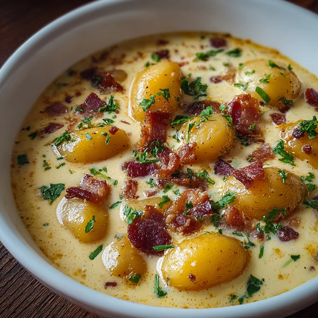 Creamy Bacon Cheddar Gnocchi Soup to Warm Your Soul