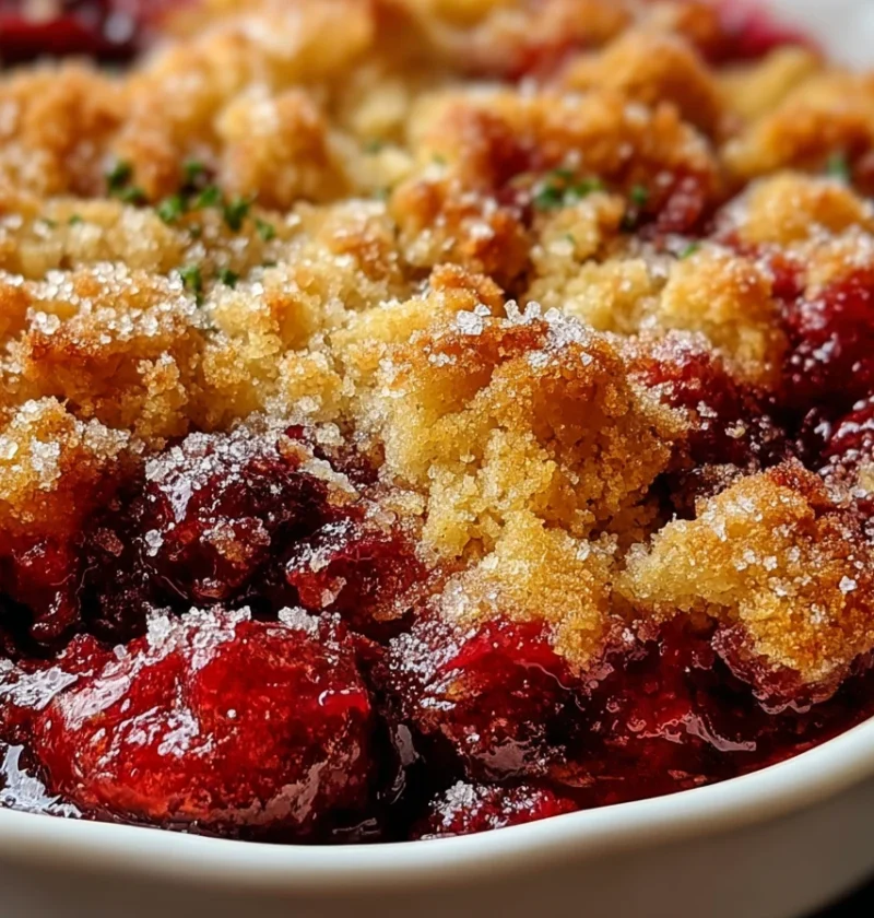 Crispy Cranberry Cobbler