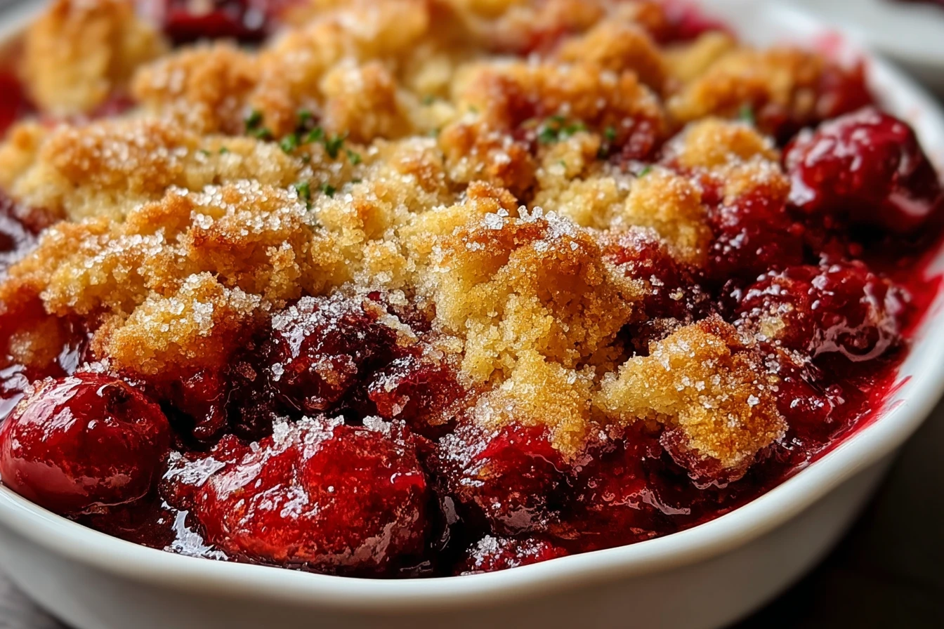 Crispy Cranberry Cobbler