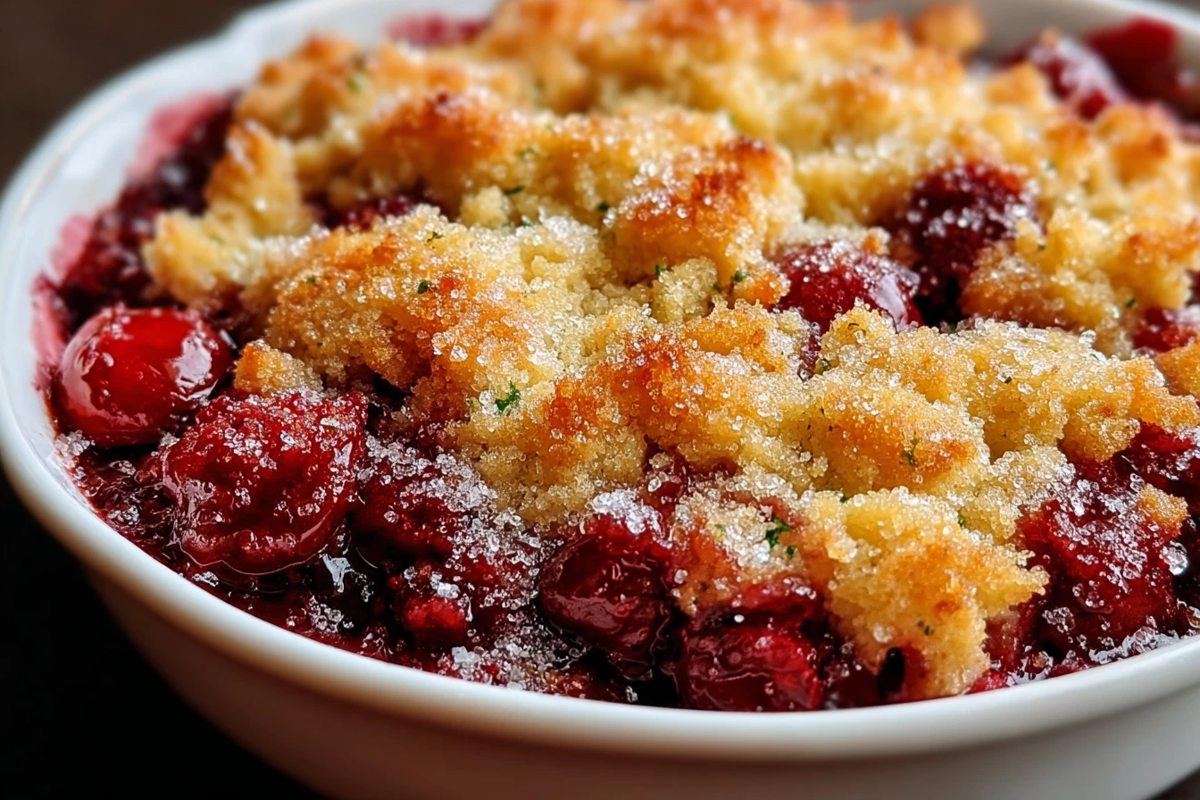 Crispy Cranberry Cobbler