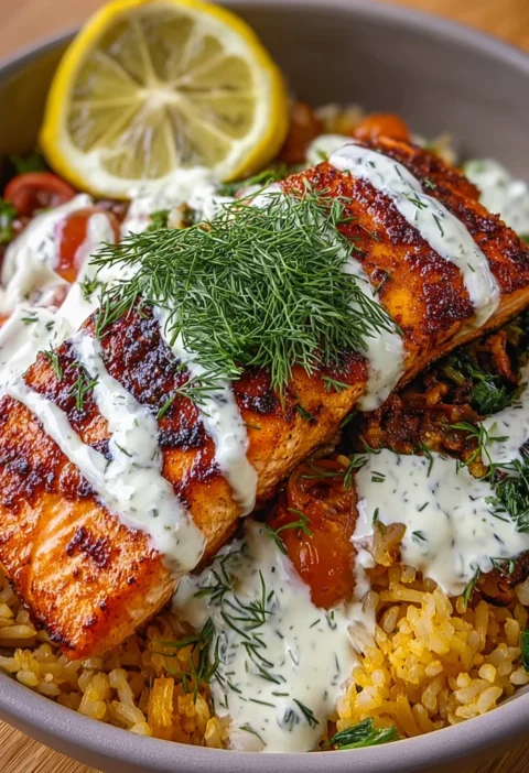 Crispy Rice Salmon Bowl