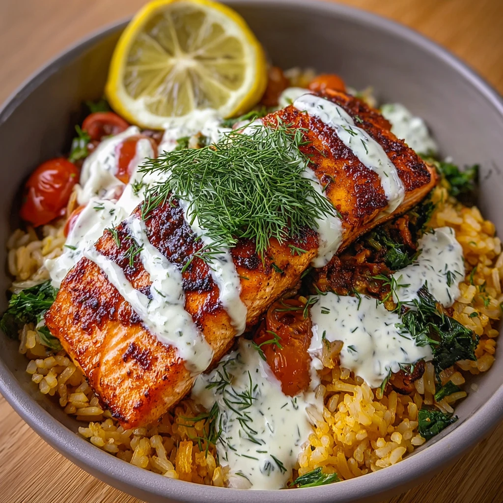 Crispy Rice Salmon Bowl