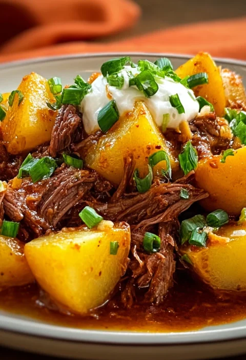 Crockpot Loaded Steak Potato Bake Youll Crave All