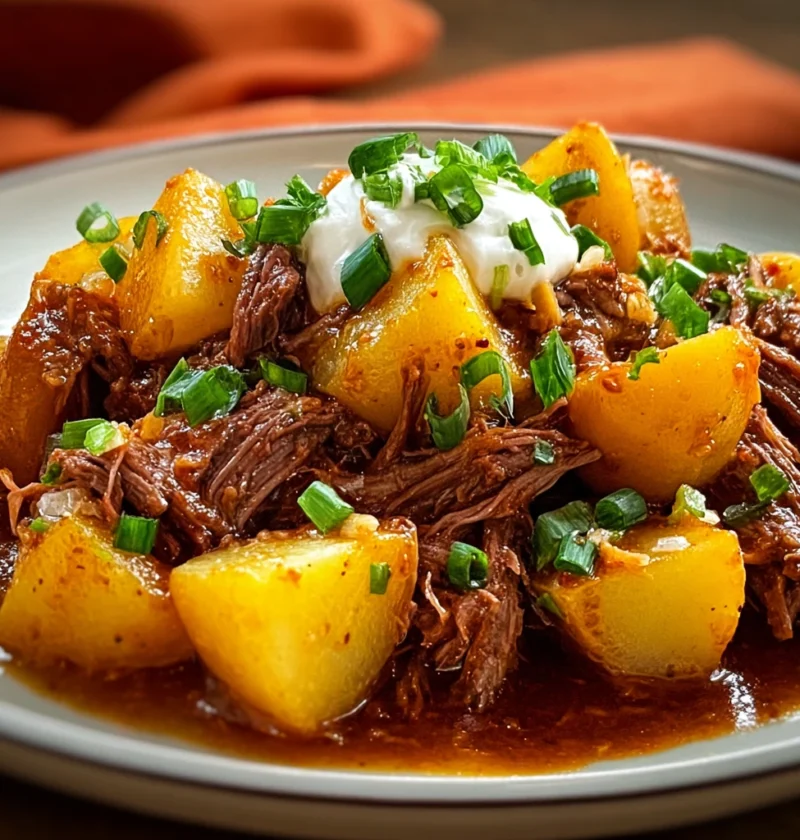 Crockpot Loaded Steak Potato Bake Youll Crave All