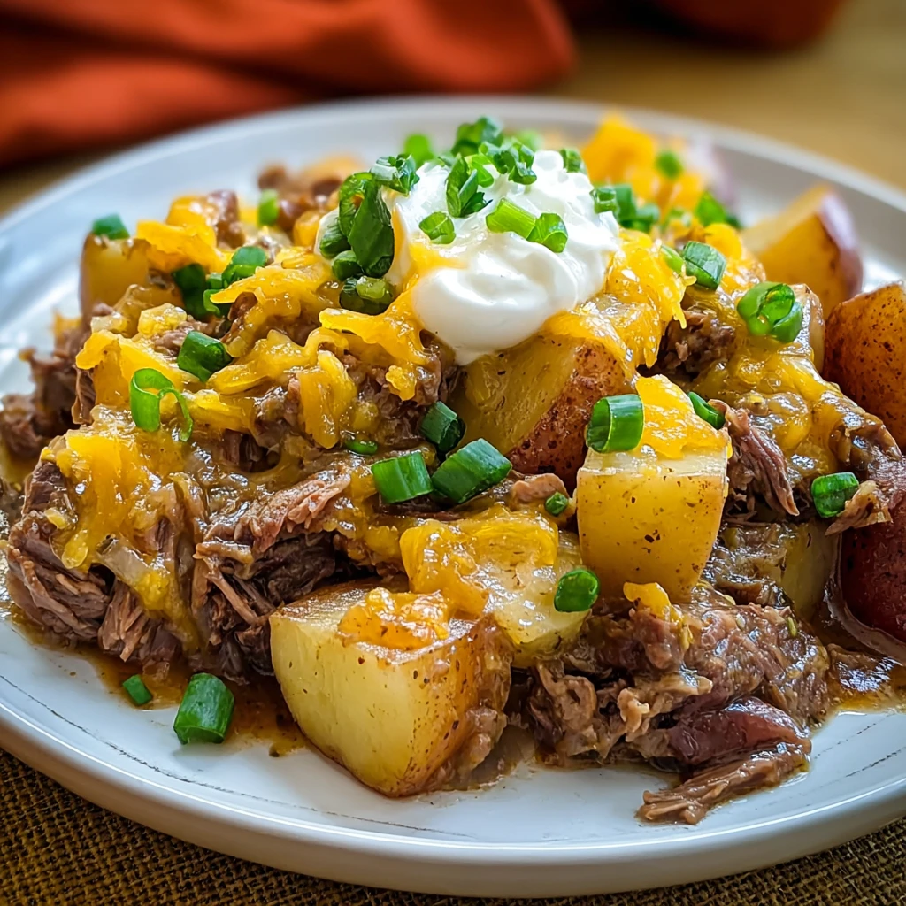 Crockpot Loaded Steak Potato Bake Youll Crave All