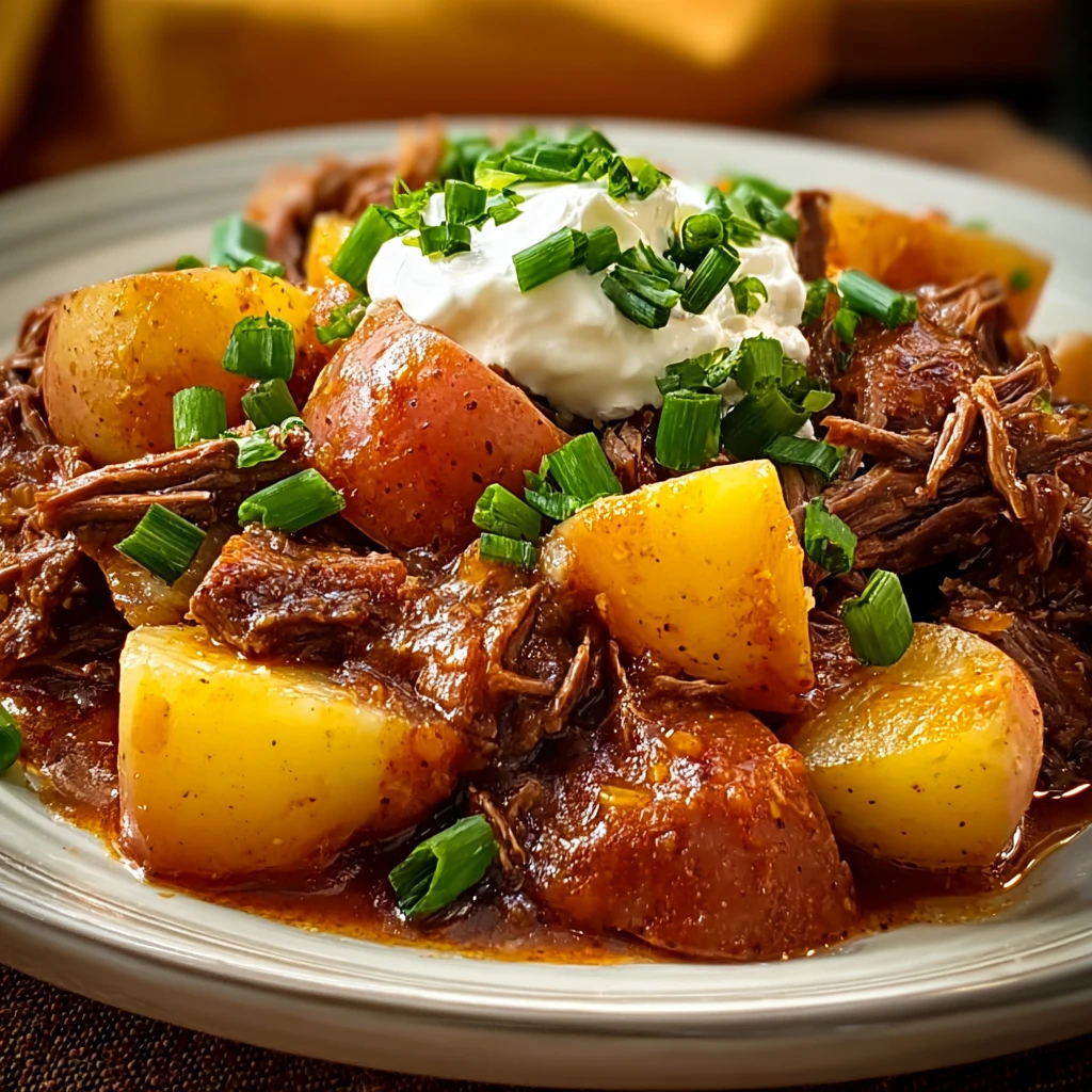 Crockpot Loaded Steak Potato Bake Youll Crave All