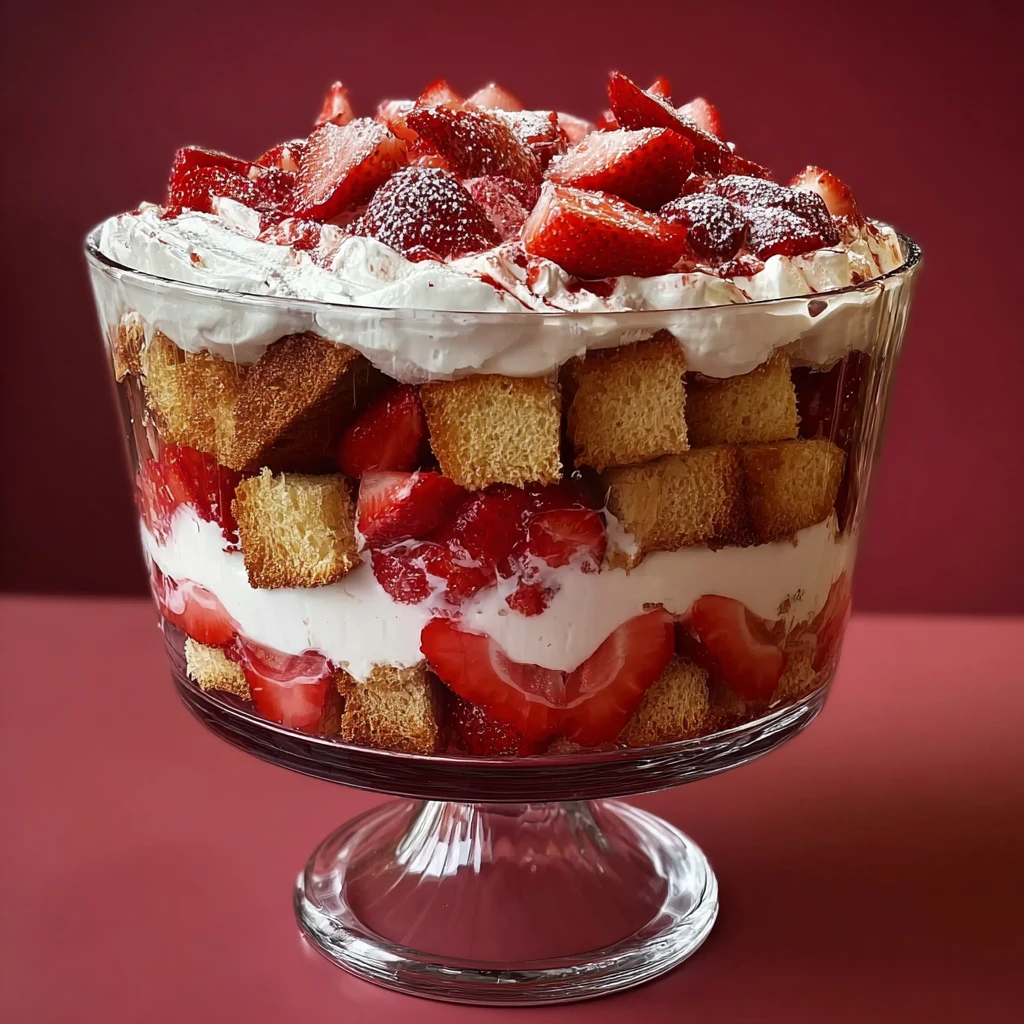 Galentines Strawberry Shortcake Trifle