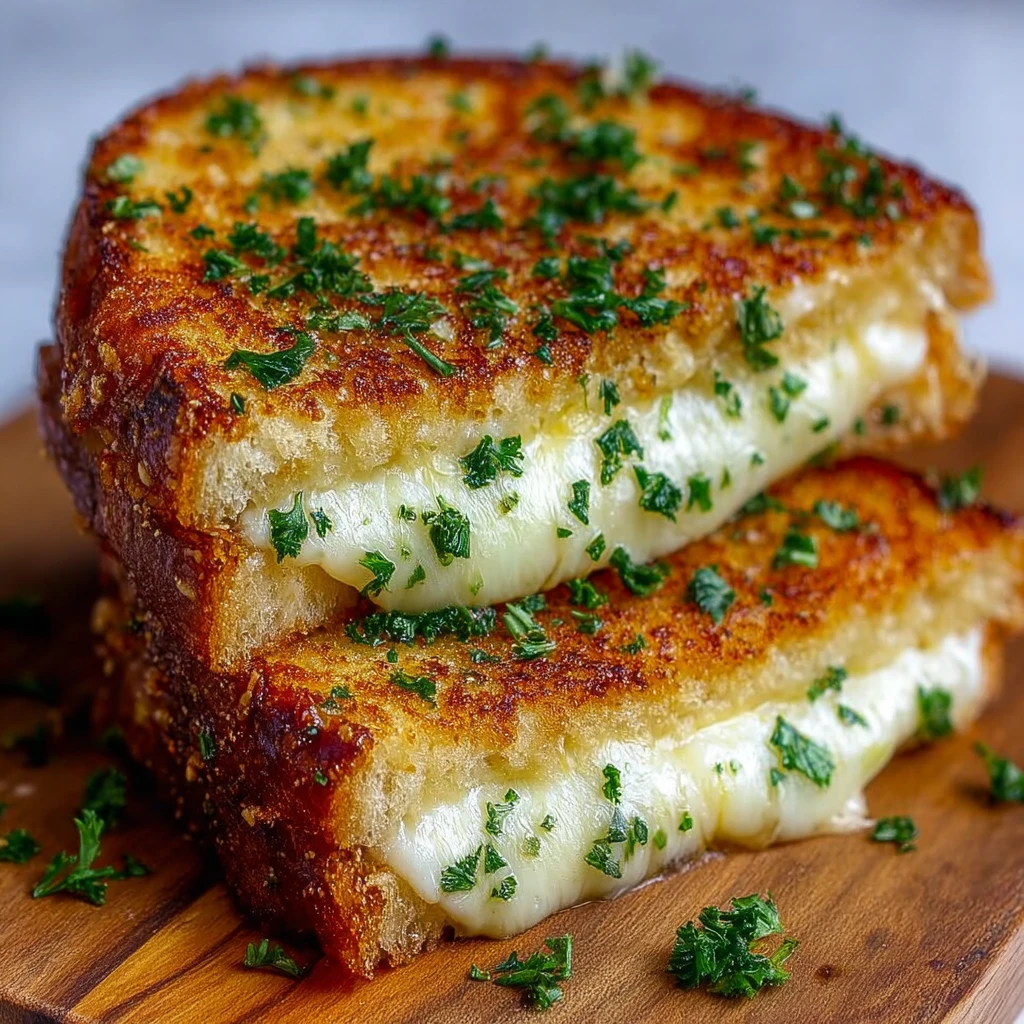 Garlic Bread Grilled Cheese – Crispy, Cheesy Comfort Food