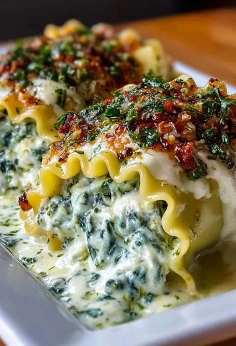 Garlic Butter Lasagna Rollups