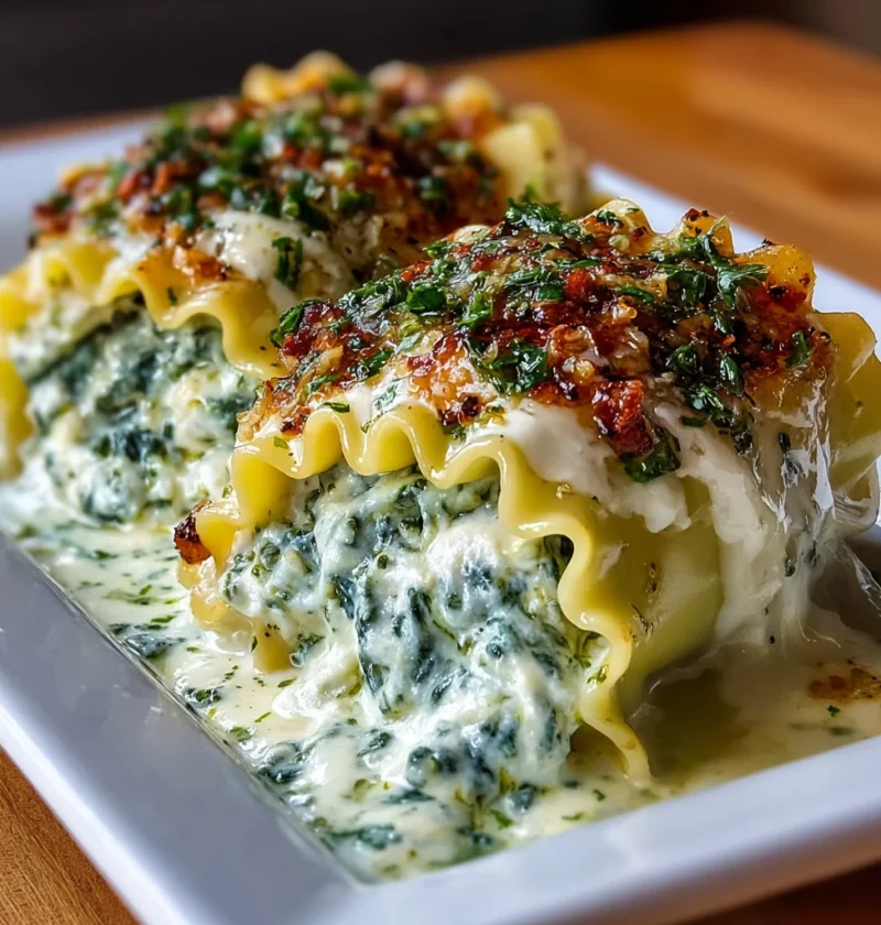 Garlic Butter Lasagna Rollups
