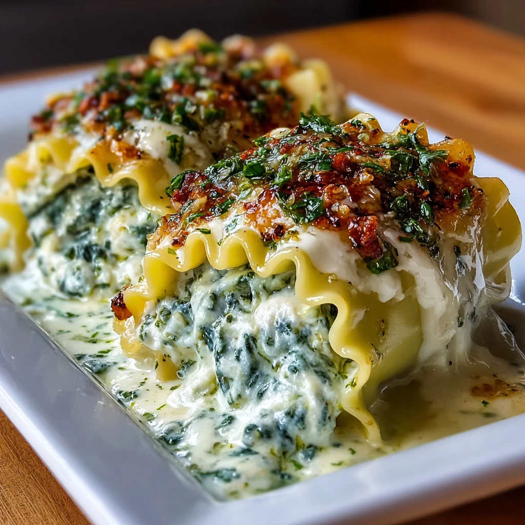 Garlic Butter Lasagna Roll-Ups