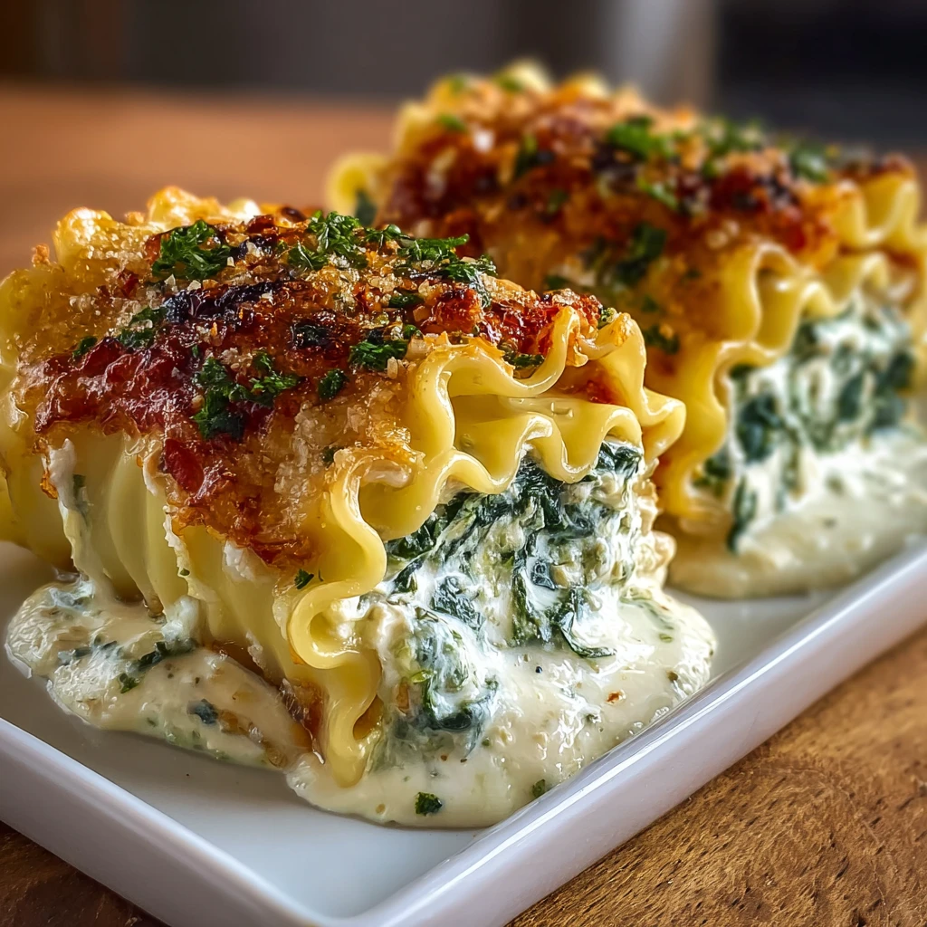 Garlic Butter Lasagna Rollups