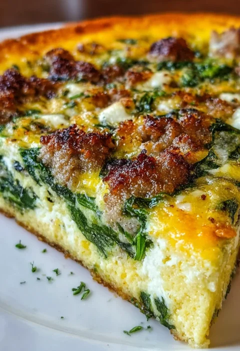 Keto Sausage Egg Spinach