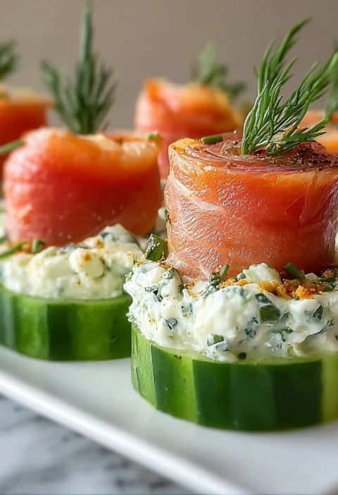 Keto Smoked Salmon Cucumber Bites