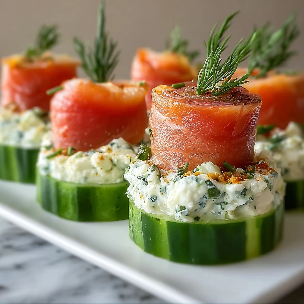 Keto Smoked Salmon Cucumber Bites