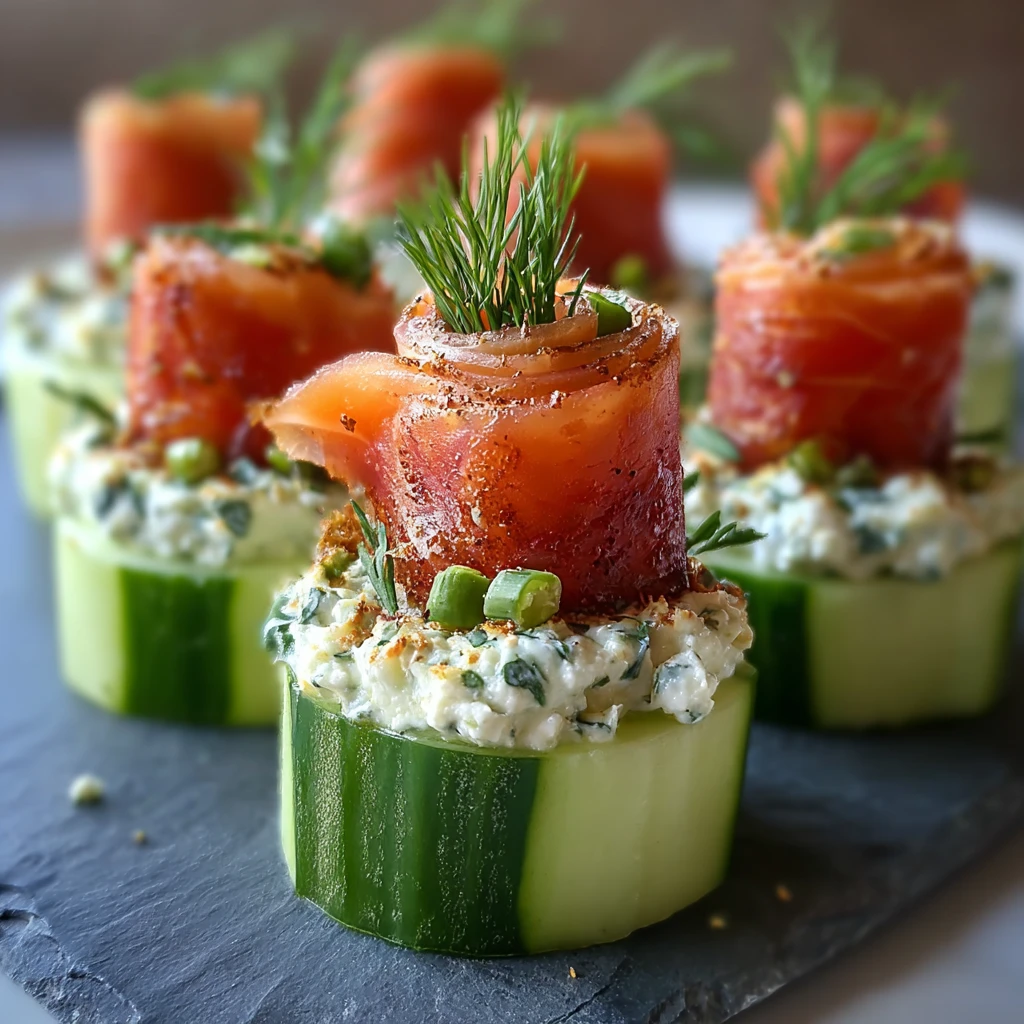 Keto Smoked Salmon Cucumber Bites
